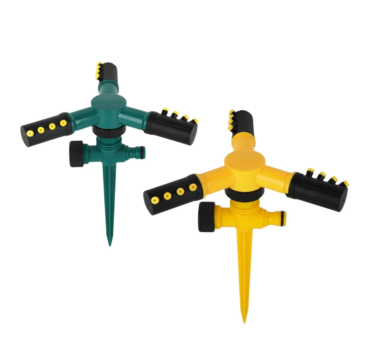 Plastic 360 Automatic Rotary Irrigation Sprinkler Garden Water Sprinkler With Stable Spike