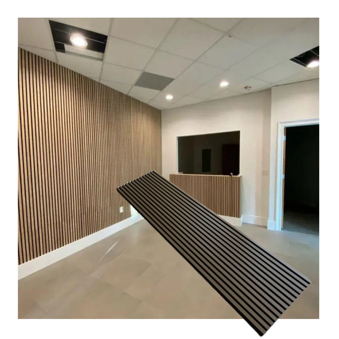 Pet Felt Acoust Diffusion Wall Soundproof Slat Wooden Proof Wall Acoustic Panel