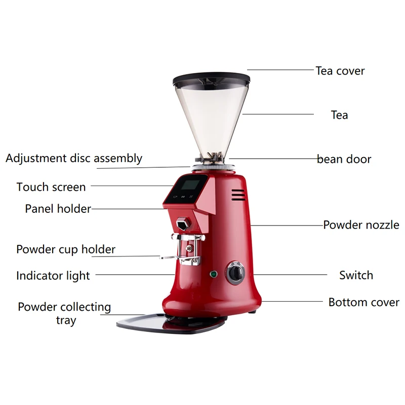 Lehehe New Arrival Full Automatic 450W Tea Hopper 1.5Kg Capacity Grinder With Patented Mixing Rod