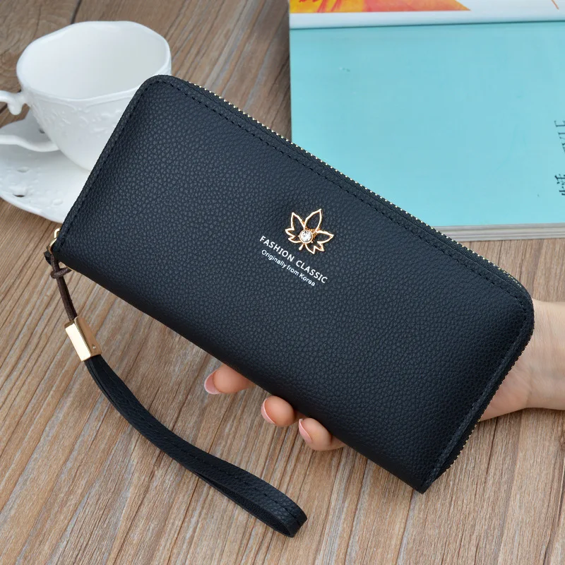 2024 Hot Sale Fashion New Product Design Leather Women Elegant Long Purse Wholesale Ladies Wallets
