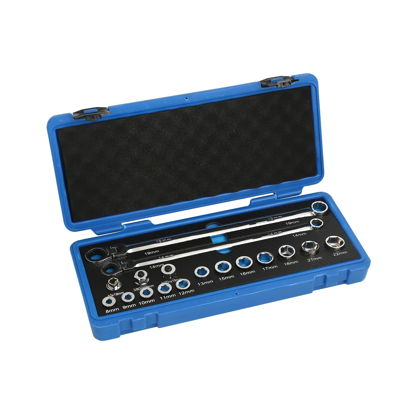 GTYPRO 17pcs Multi Specification Chrome Ratchet Wrench Set Lengthen Type Socket Sets for Industrial Use OEM Customizable