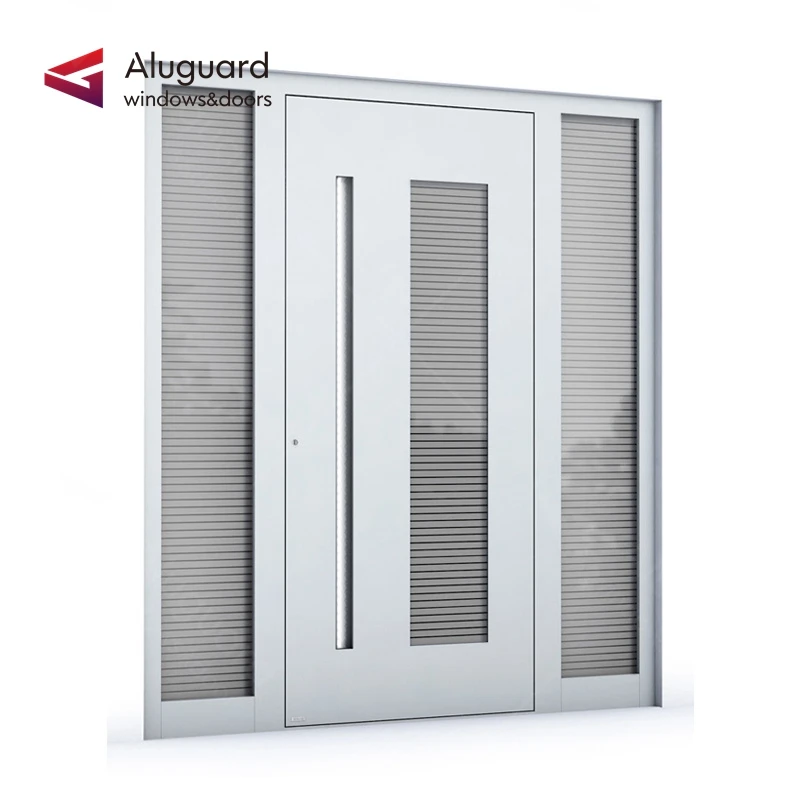 Exterior security house main door with glass panel concealed design french front arch main door design