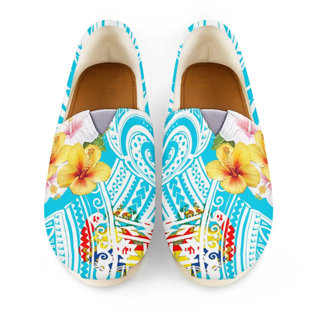 New Lightweight Men Shoes Polynesian Tradition Tribal Tonga Design Canvas Casual Flats Breathable Slip On Driving Shoes Soft