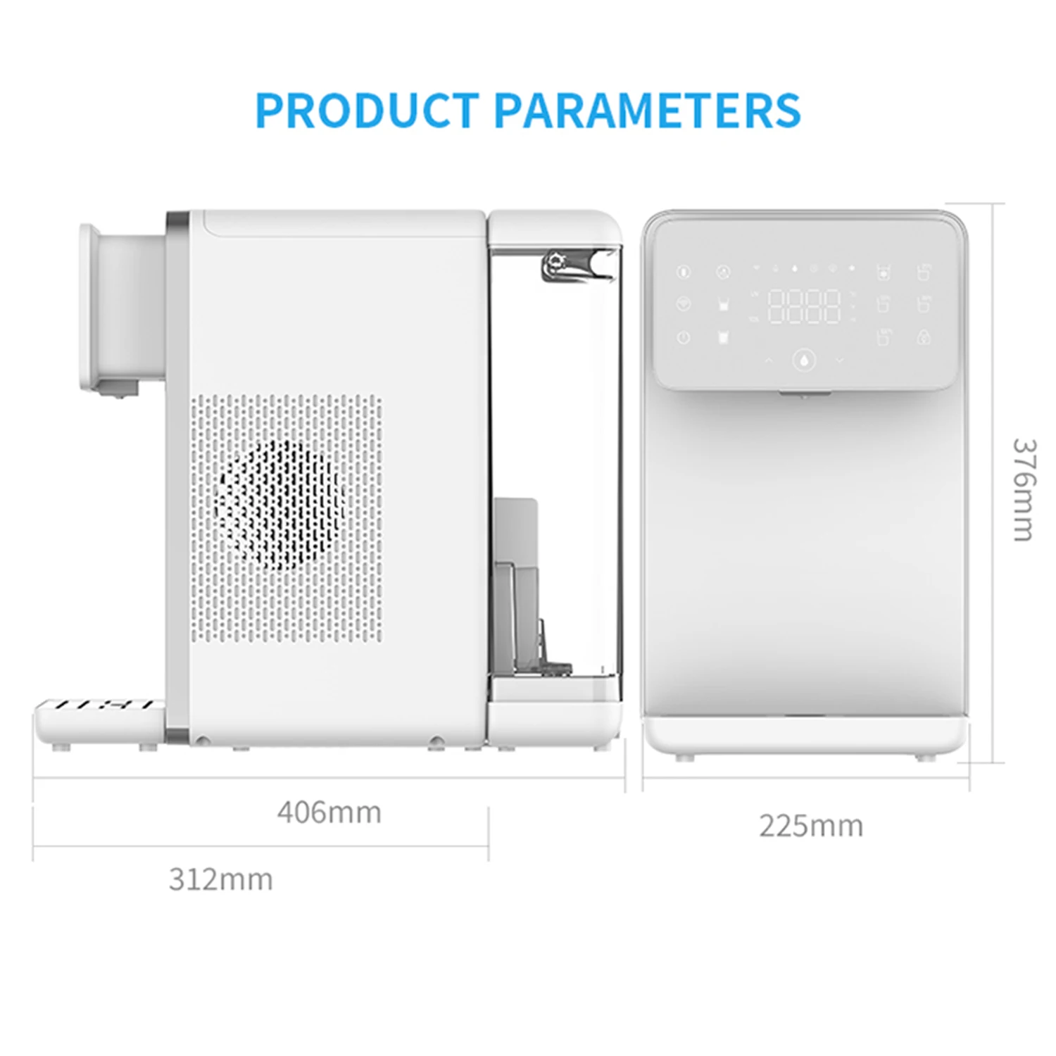 Household Desktop Reverse Osmosis RO Reverse Osmosis UV Hot And Cool Water Dispenser And Purifier