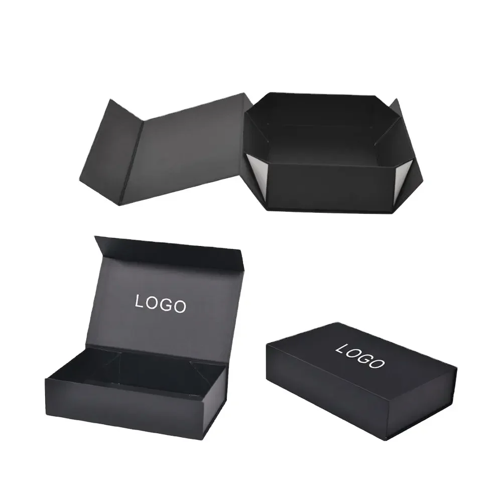 Nicro Customized Service Foldable Gift Cardboard Paper Flat Folding Packaging Collapsible Magnetic Gift Box