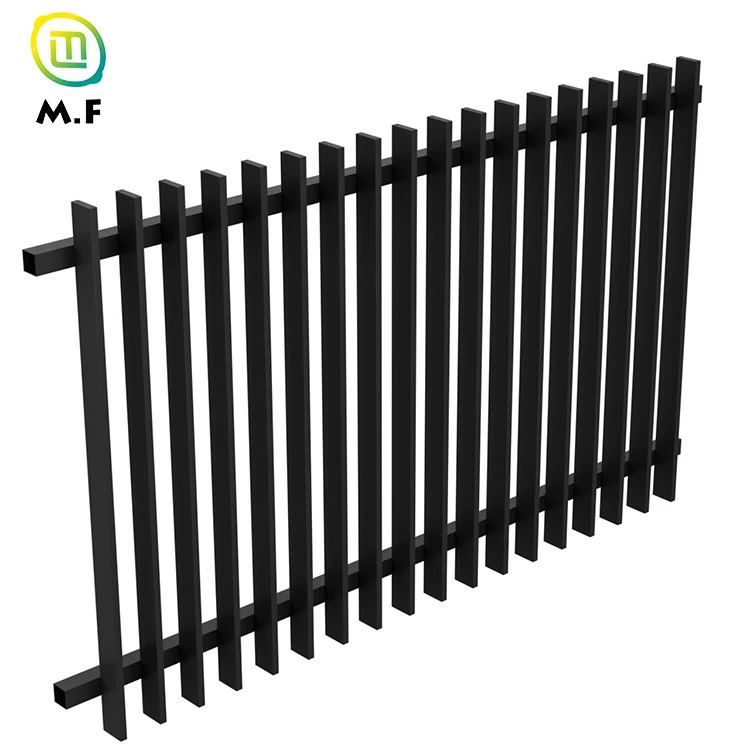 Easily Assembled Classic Design Galvanized Steel Full Privacy Modern Aluminum Security Fence