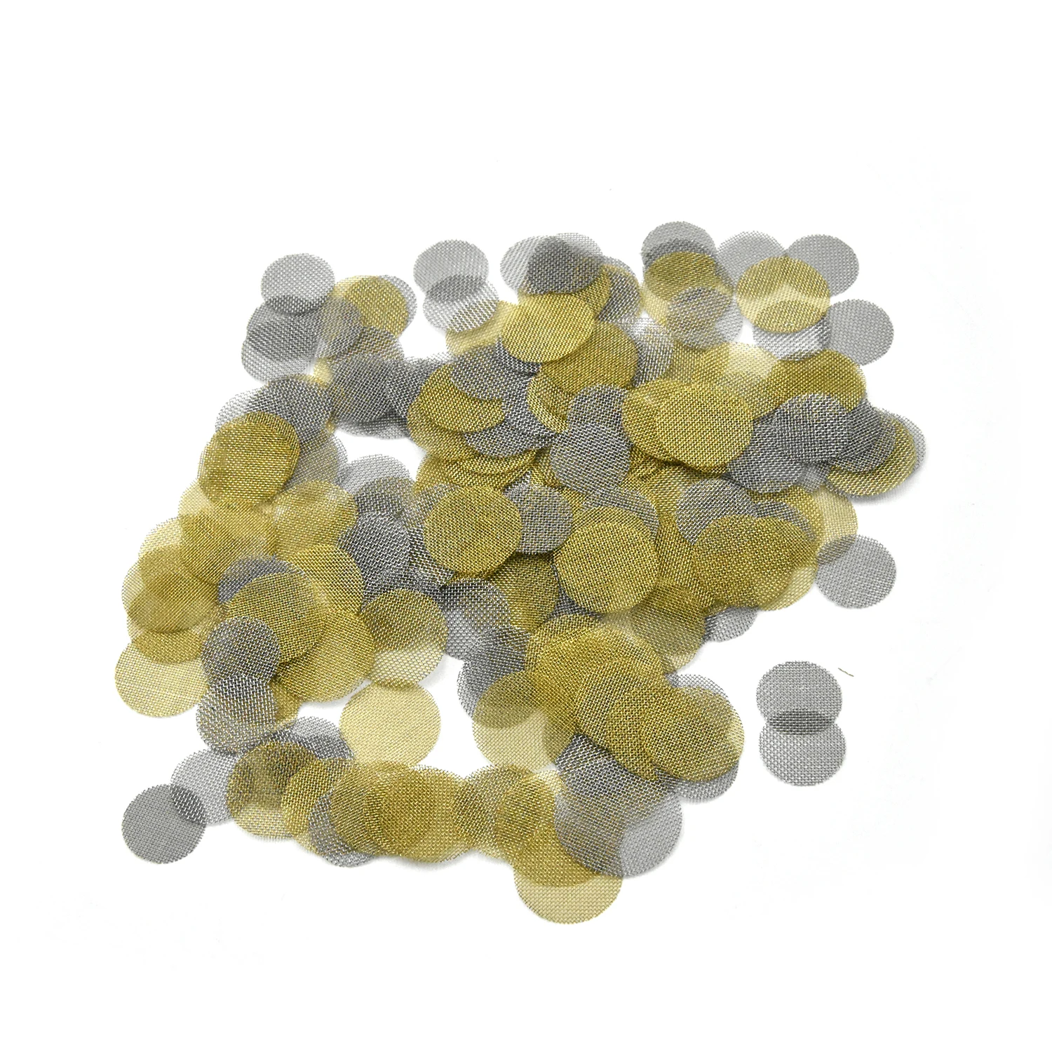 High Quality Brass Bowl Screens Gauzes Silver Mesh Guazes Fittings Tobacco Smoking Pipe Screens with Storage Box