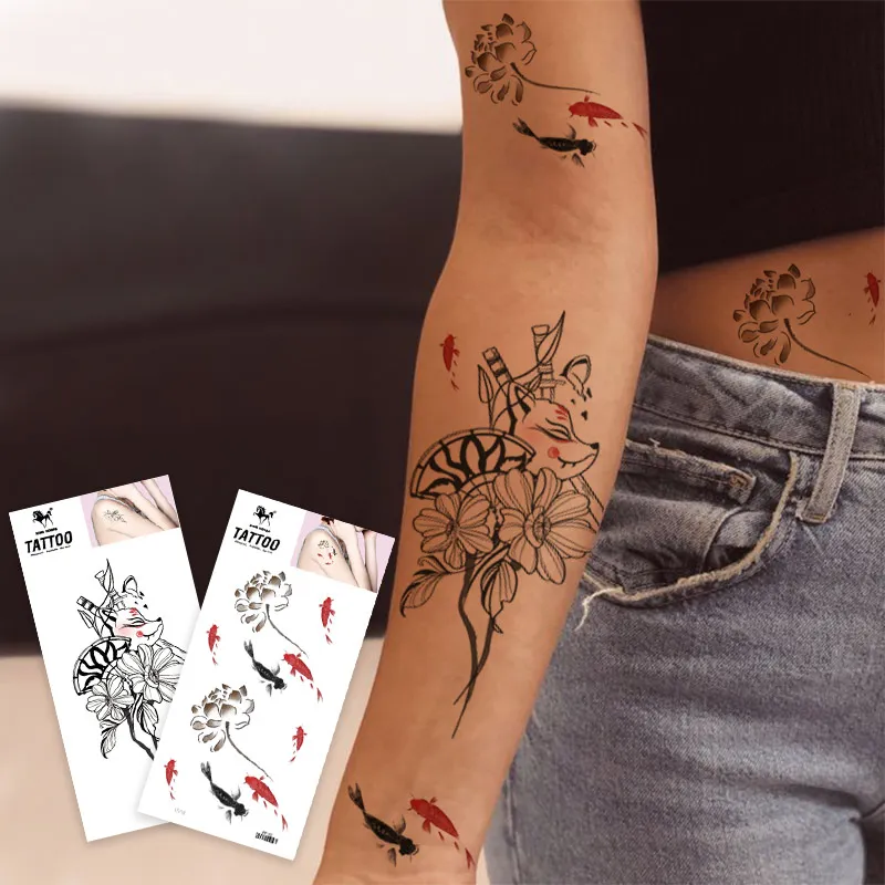 Tattoo Sticker New Designs Water Transfer Body Art Arm Leg Breast Women Sexy Rose Tattoos Temporary Flower