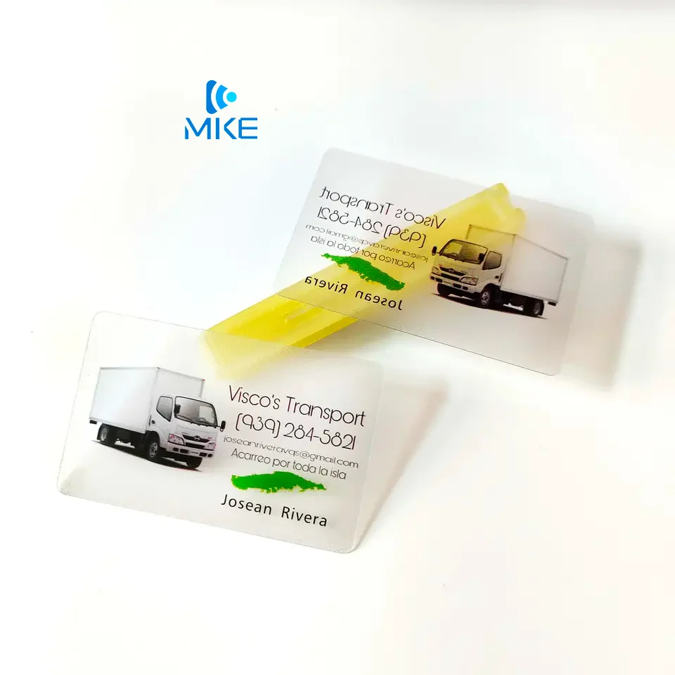 Tailor made Hot sale cheap custom plastic clear transparent print business pvc cards