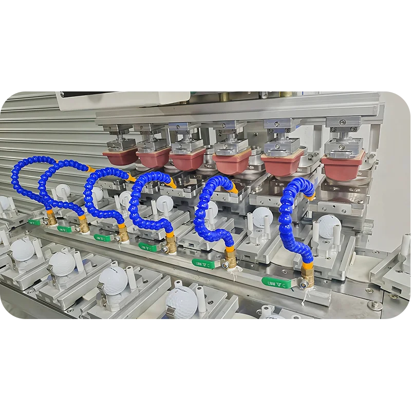 225 Inkcup Muti-colour Semi-Automatic Rotary Six Color Pad Printing Machine New Condition for Manufacturing Plant