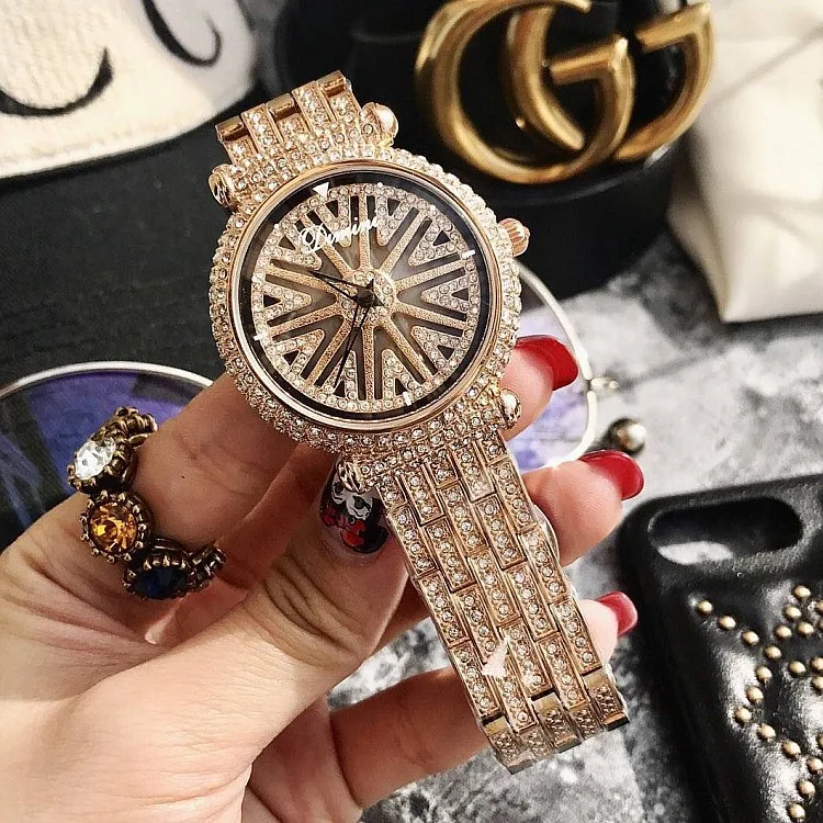luxury women watch case  crystal luxury full crystal diamond watches