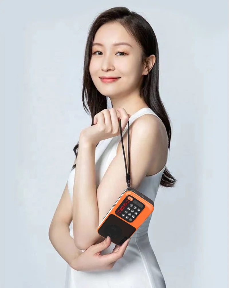 myon MR-05 1200mAh Rechargeable Small FM USB TF Card Earphone 5W Home Portable Radio Pocket