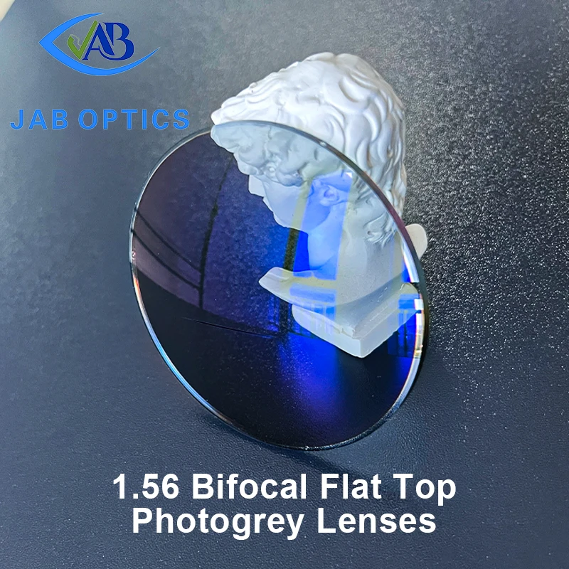 Best Selling CR39 Bifocal 1.56 Flat D Top photo grey HMC photochromic Optical Lens Manufacture Multifocal Eyeglasses Lenses