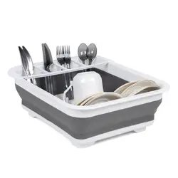 Collapsible Drying Dish Storage Portable Dinnerware Organizer Plastic Kitchen Storage Containers Box