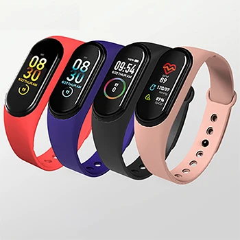 
2020 Amazon Best Selling Sport Android Wrist Watch Band M4 Pro Smart Watch Temperature Fitness Silicone Watch Bracelet With Sdk 