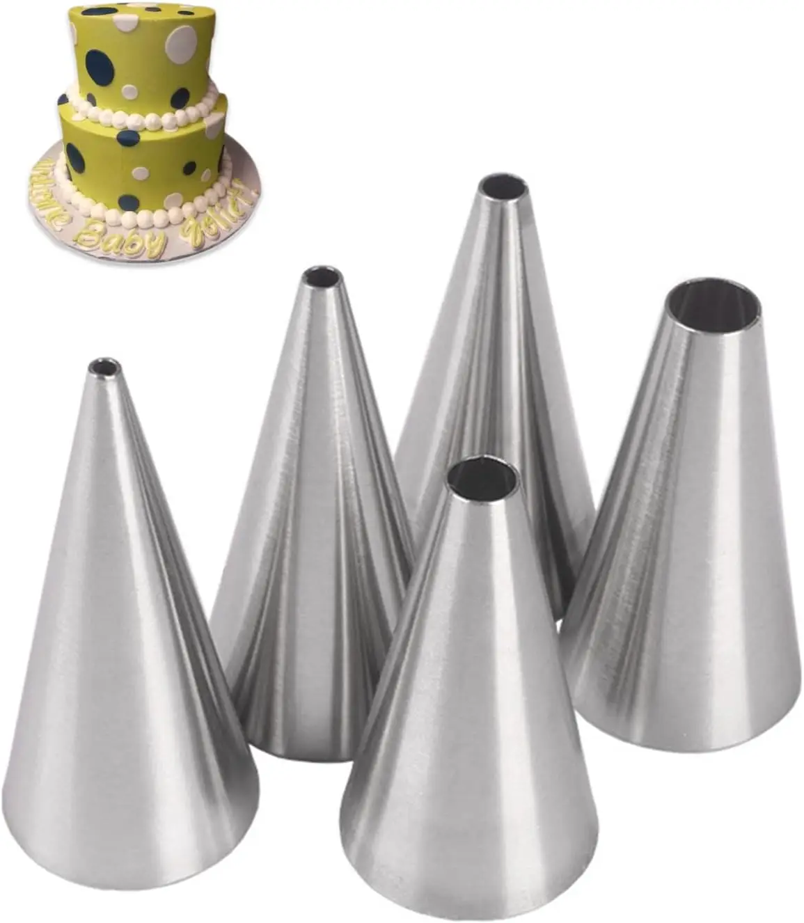 Small Framed Mouth Frosting Tip Muffin Cream Line Drawing Decorative Tools Round Hole Russian Pipe Nozzle