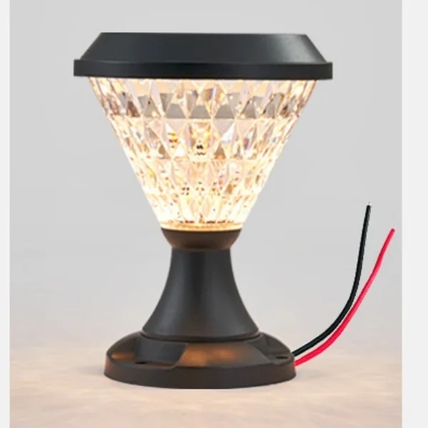 Outdoor Waterproof Decorative Fence Yard Mains Supply 220V Garden Lamp Pillar Lamp Column Lights ABS Switch for Lawn Gate Villa