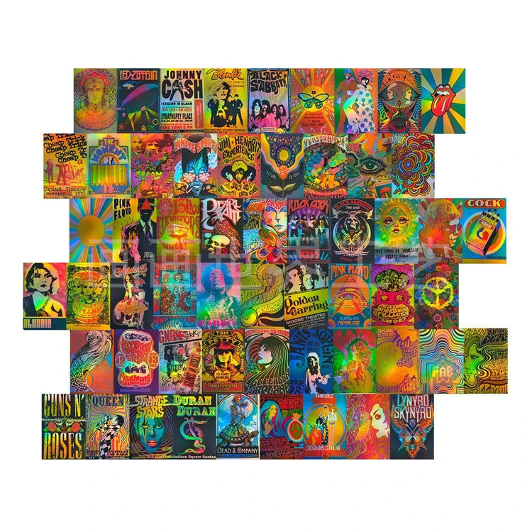 Custom New Style Postcard Book Safety Poster Display Wall Stickers Postcards Wall Collage Kit