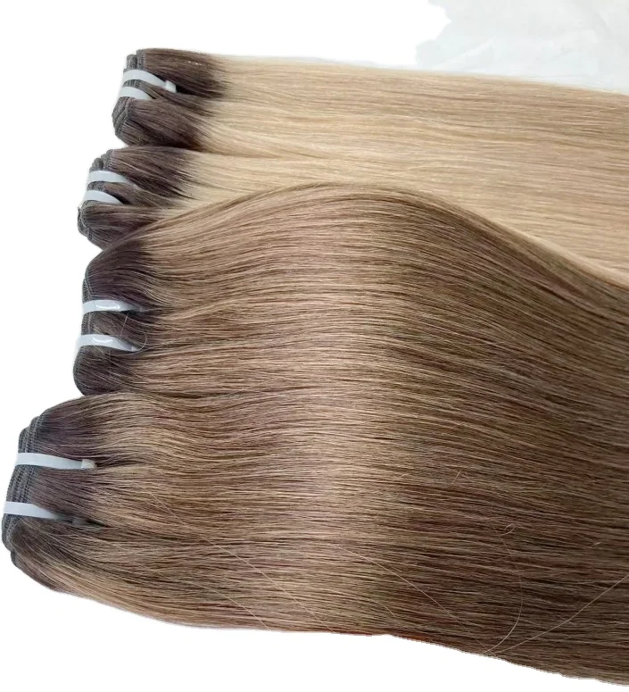 Ombre natural ratio Human Hair weft bundles 100%  human hair dark root bundle weave extensions