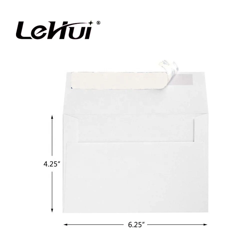 Chinese Factory Premium 100/200/500 PACK A4 Self Seal 4 x 6 White Kraft 120gsm Paper Photo Envelopes