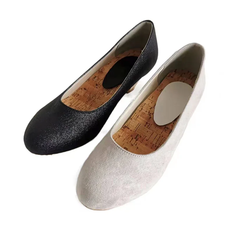 Middle High Heels For Airport Ladies Comfortable Genuine Leather Office Shoes Women Formal Dress Shoes