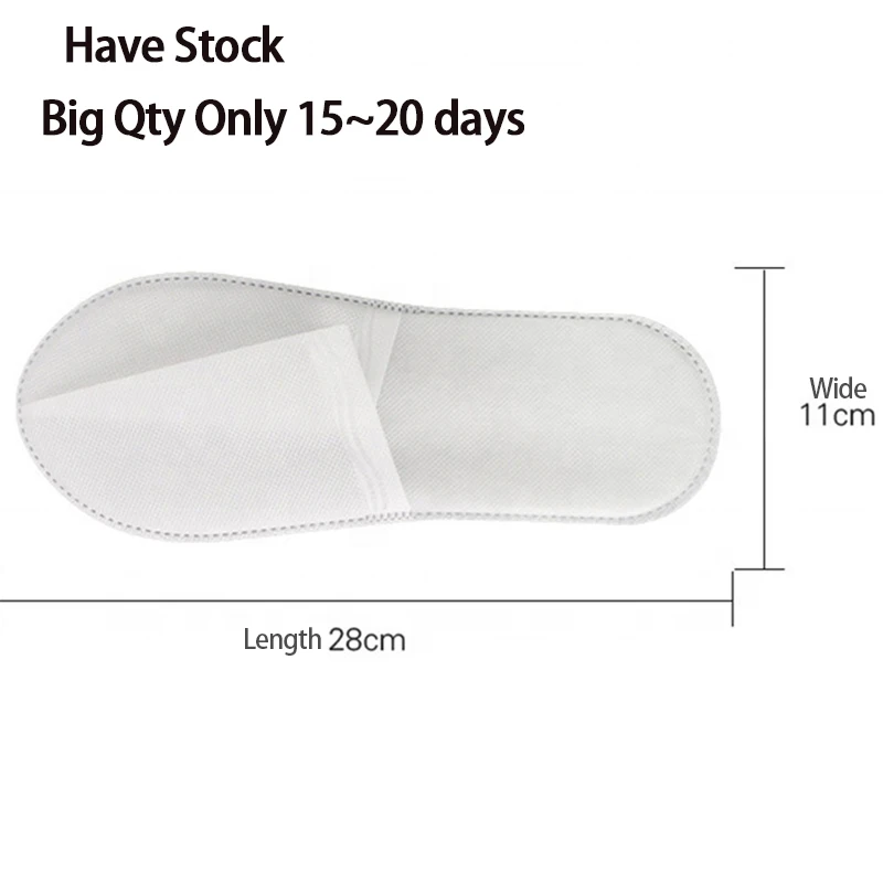 Custom Hotel Slipper White Black Pedicure Spa Slippers Beauty Salon Black Hotel Disposable Non Woven Spa Slipper for women