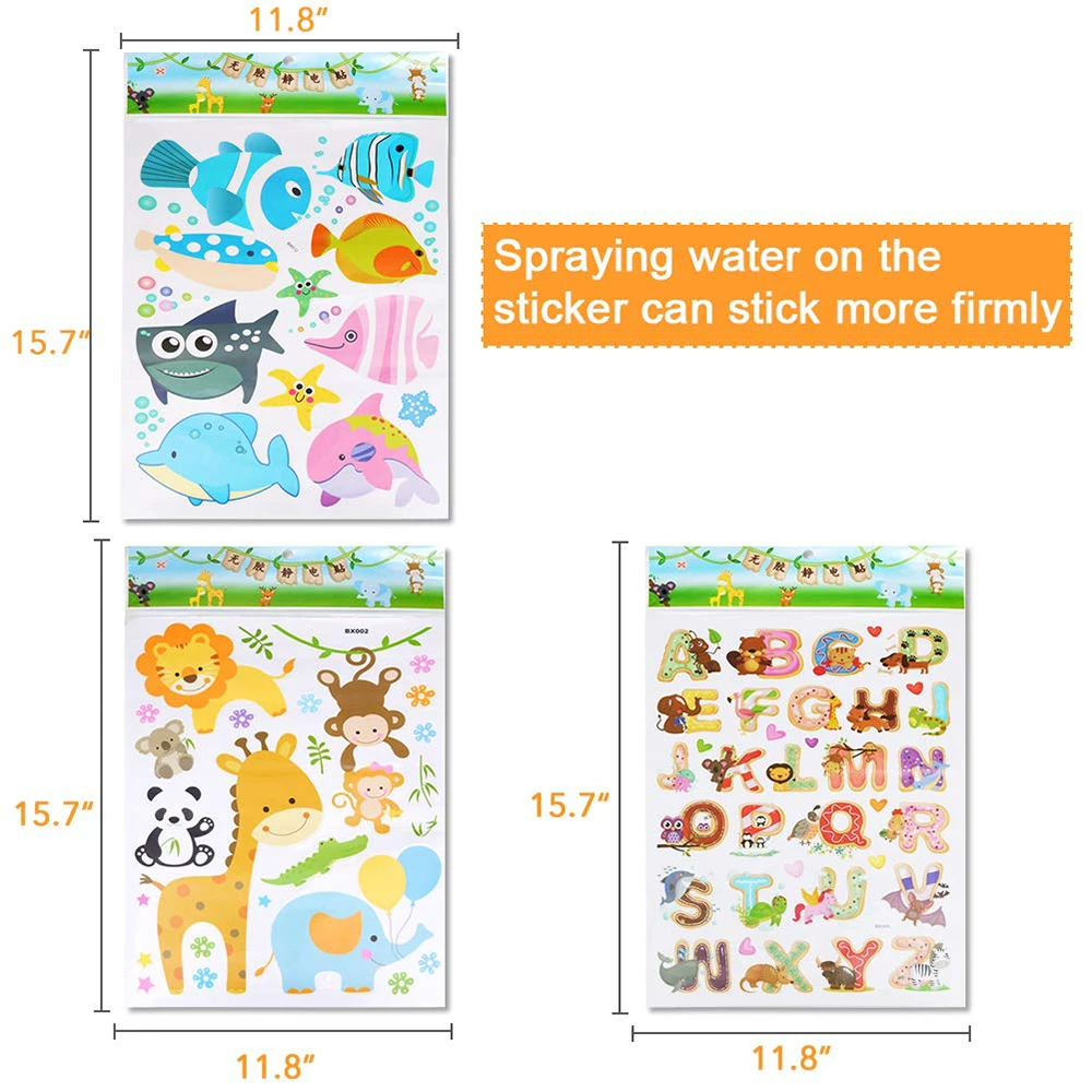 Custom Decoration Hologram 3D Gel Transparent Static Cling Window Sticker