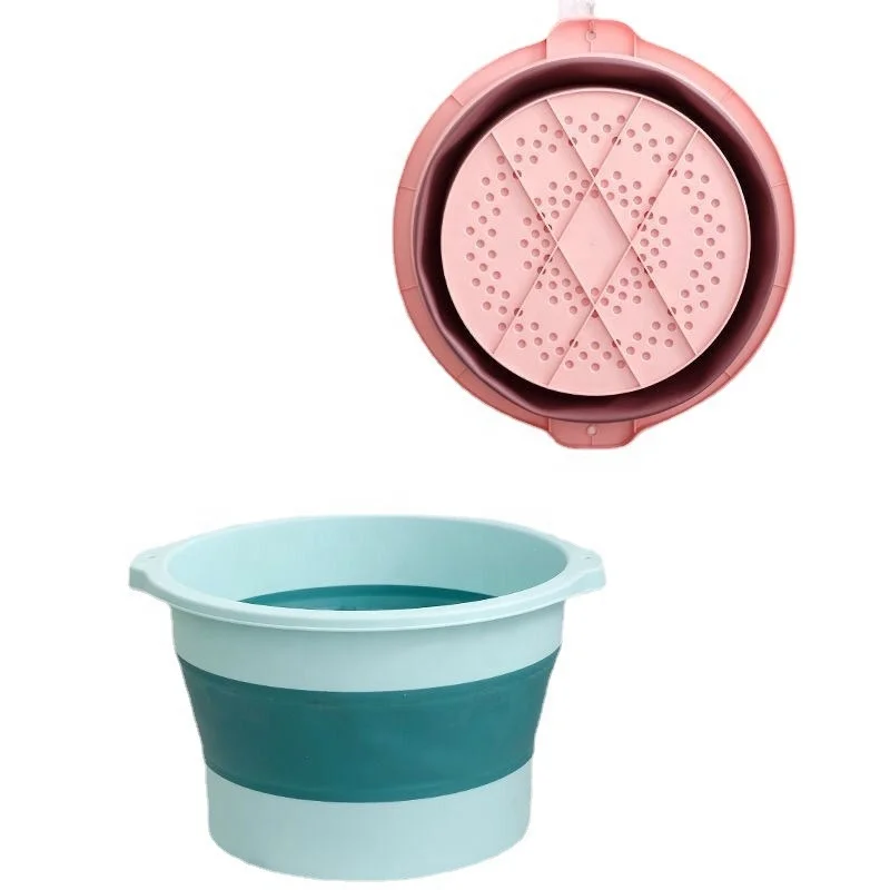 Многофункциональная силиконовая складная ванночка для ног смеситель для ванны для ног ведро