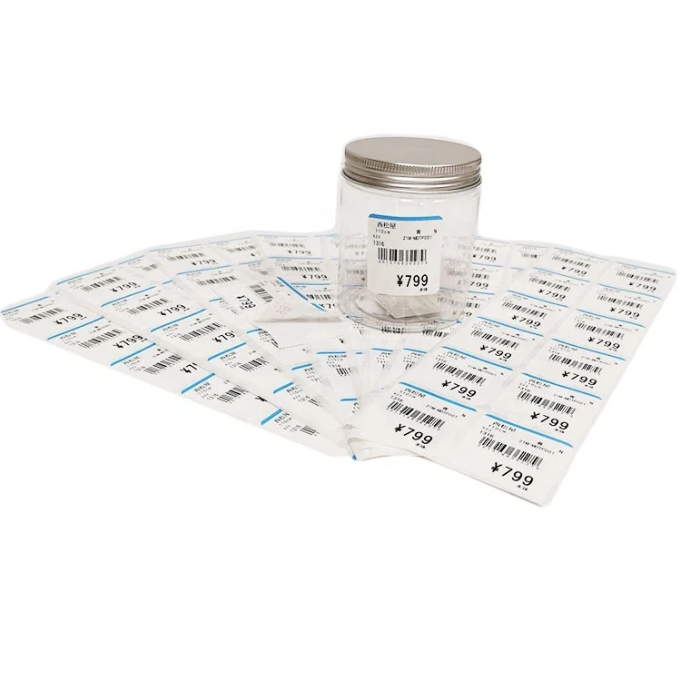 China sticker printing self adhesive glossy label price barcode sticker label sheet
