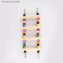 Wholesale Natural Wood Bird Nest Swing Chairs Parrot Toys Stand Perch With Bells Bird Toys Hanging For Cage