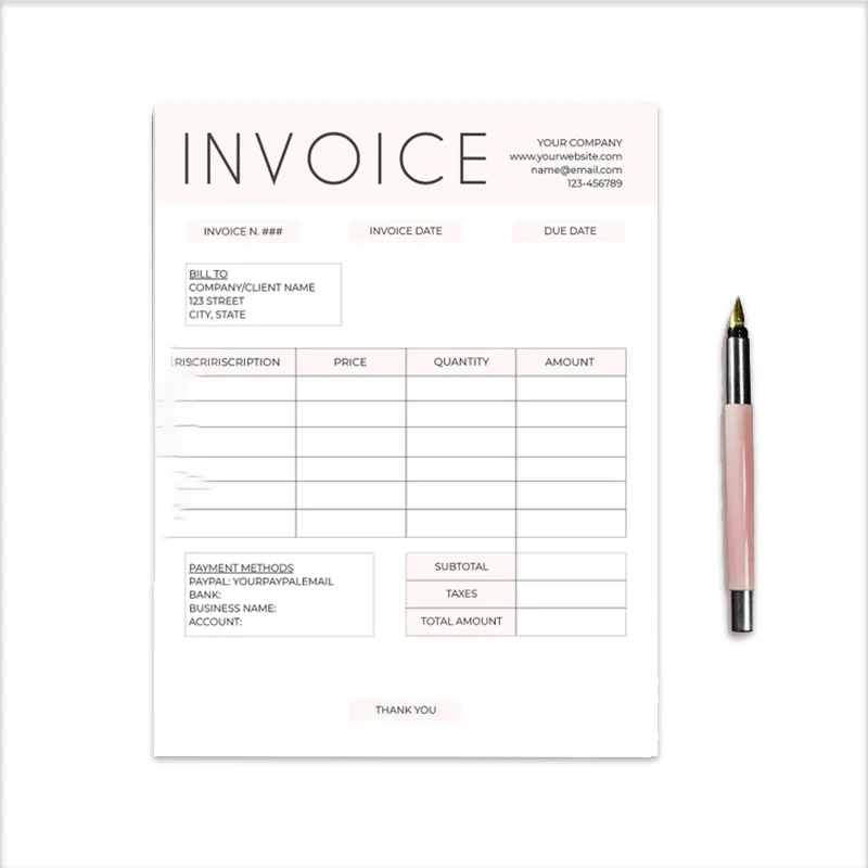 Wholesale Custom Sales Order Book Receipt Invoice Duplicate Carbonless Paper For Commercial Book