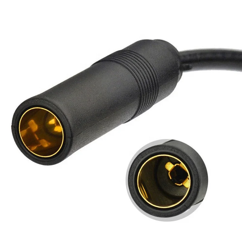 Black 30cm Wire DIN To ISO Easy To Use Durable Replacement Convert Cable Antenna Adapter Radio Aerial Car Accessories Extension