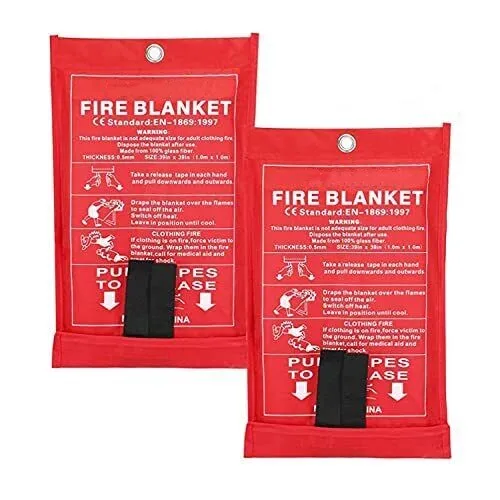 En1869:1997 Emergency Heat Insulation Fiberglass Fire Blanket couverture anti feu