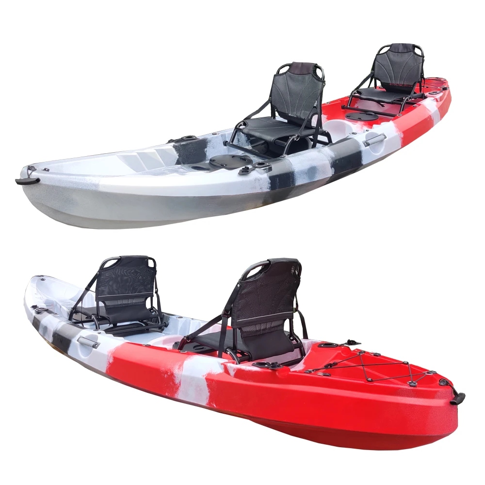 Canoe for 2 or 3 person sit on top sea plastic tandem fishing boat kayak