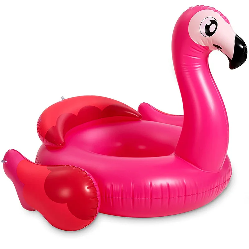 OEM/ ODM Inflatable Flamingo Tube, Fun Beach Float, Swim Party Toys, Summer Pool Raft Lounge for Adults & Kids, with Head Rest