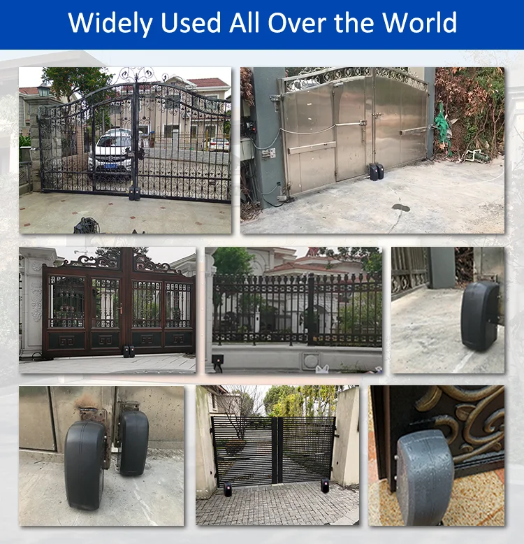 Smart WiFi DC Motor Swing Gate Opener Roller Wheel Automatic Gate Operator