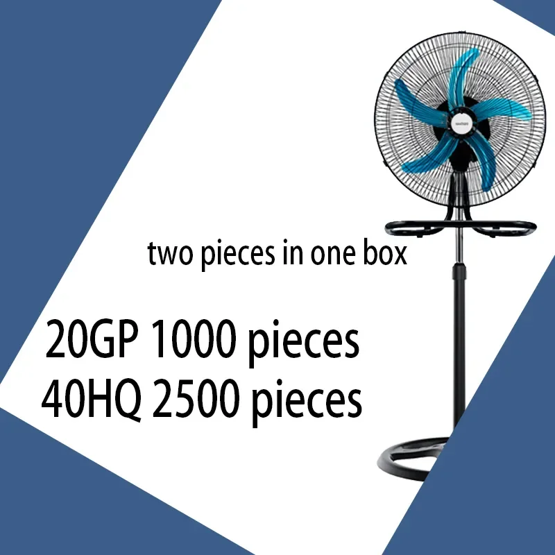 Easy Assembly and Cleaning Wide Air Flow Standing Fan Mechanical Panel 18 Inch 3 in 1 Fans