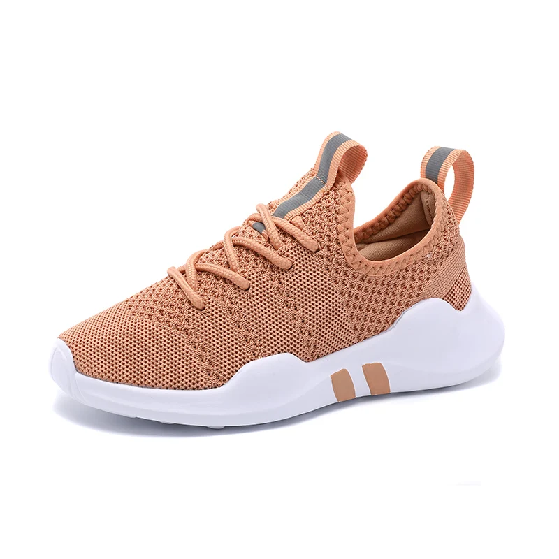 Дышащие кроссовки для детей, модная летняя обувь с перфорацией, вязаные, школьные туфли