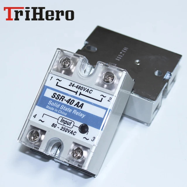 Однофазный FOTEK SSR твердотельный релейный модуль SSR-40AA