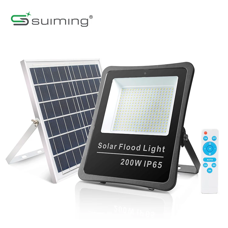 Very Bright Solar Flood Light SMD2835 Chip Sd Solar Flood Light LED Black Electric Garden Luces Led 80 Led Street Light 100w 100