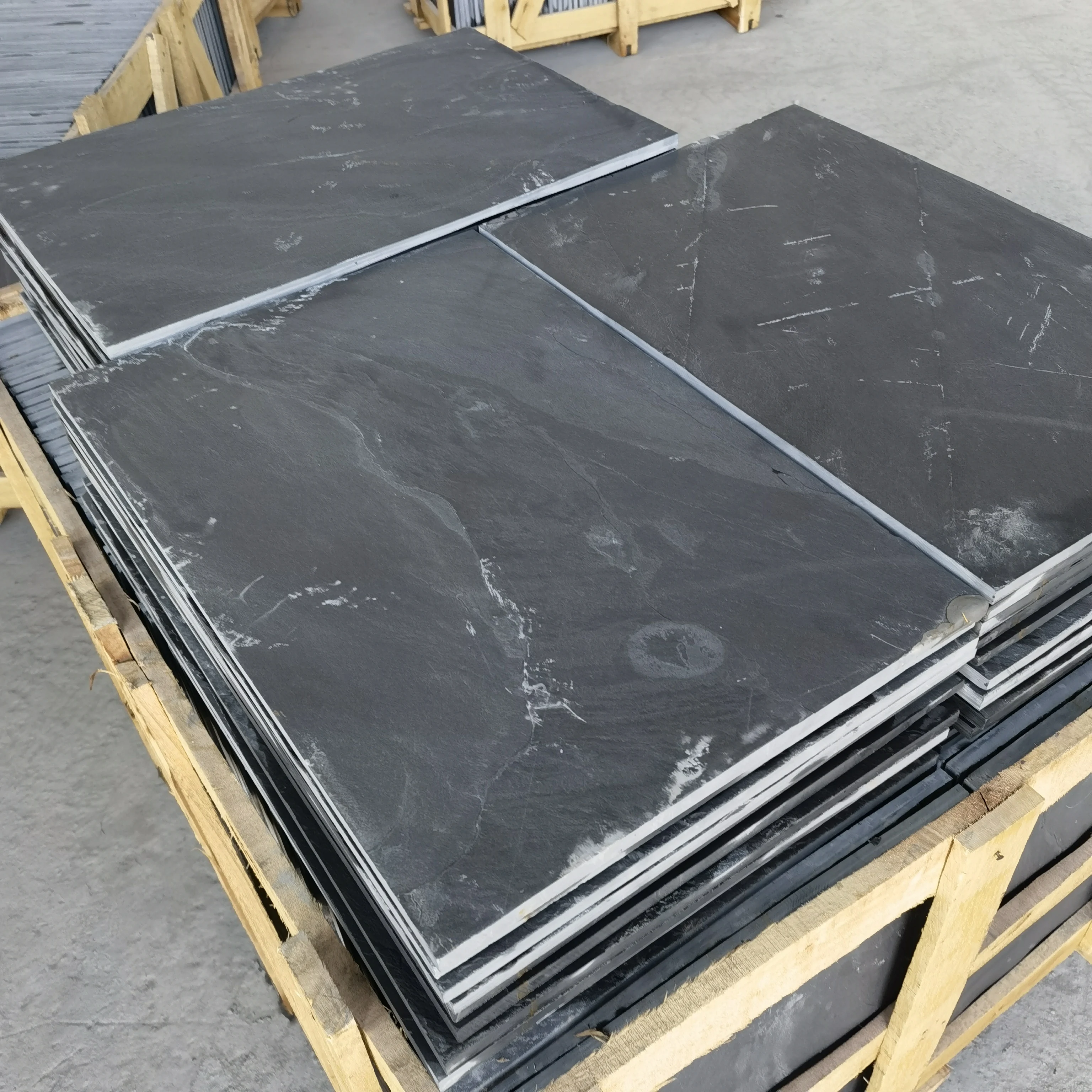 Chinese wholesaler black slate rock paving floor tile Wall veneer