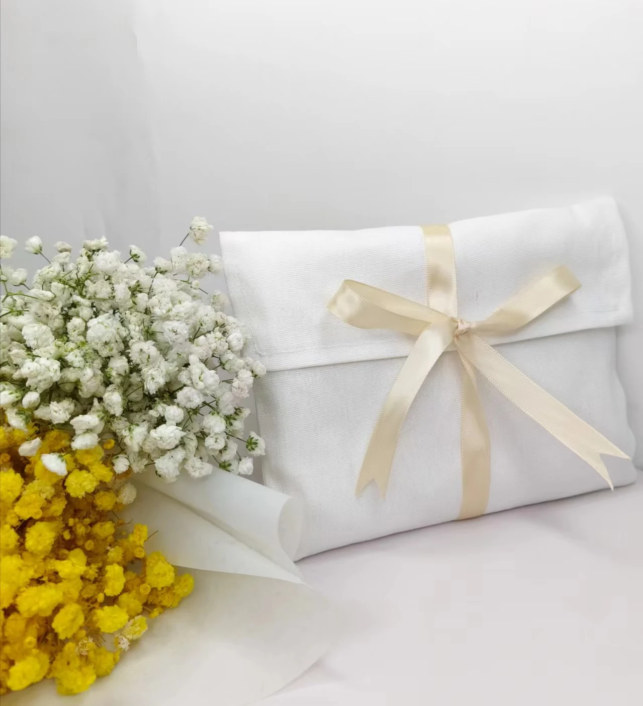 Luxury Reusable Custom Logo natural cotton Gift Packaging Pouch Organic Cotton Dust Cotton Envelope Bag