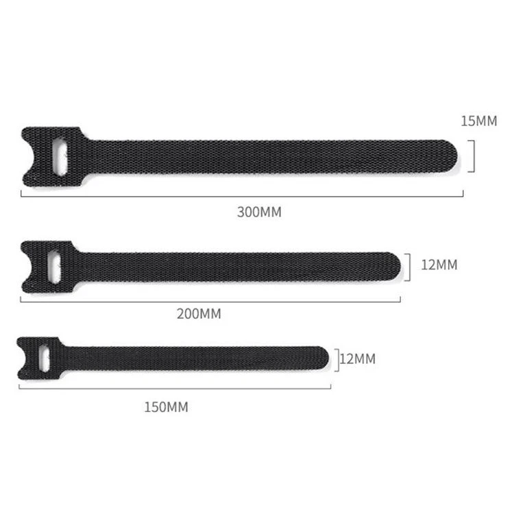 Fastening cable ties wires cords organizer straps Adjustable reusable double side hook and Loop straps