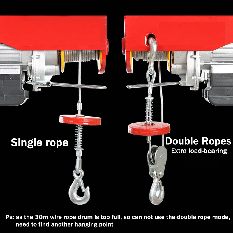 New product security design easy to install electric hoist electric winch with high-quality copper motor for construction site