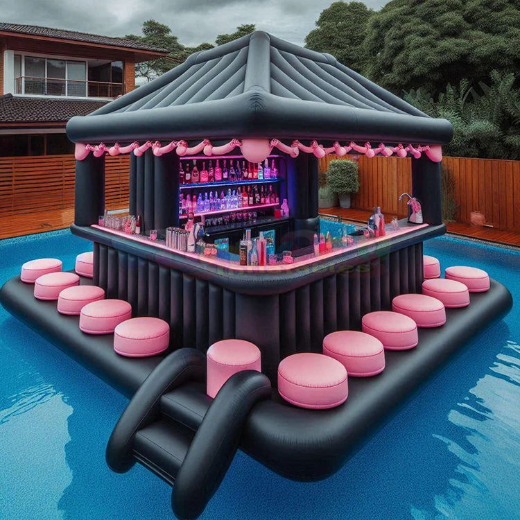 Inflatable Swimming Models Inflatables bar Backyard Leisure Floating Bars for Pools Parties