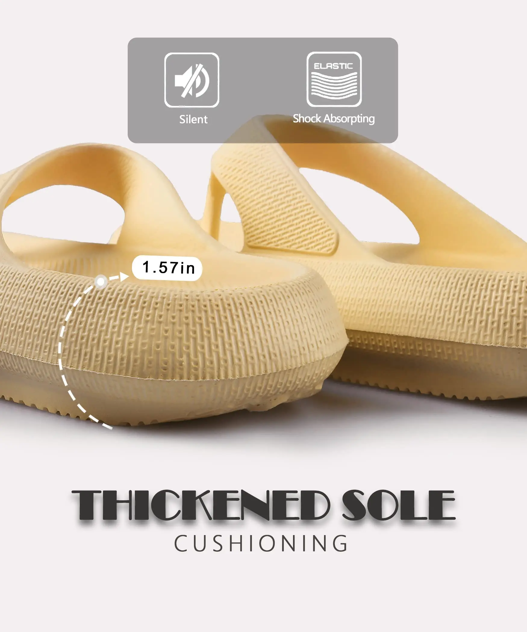 Cushion Silent Sole EVA Comfy Bath Spa Walking For Women Non-slip Multi-use Thickened Soft Men Pillow Cloud Flip Flop