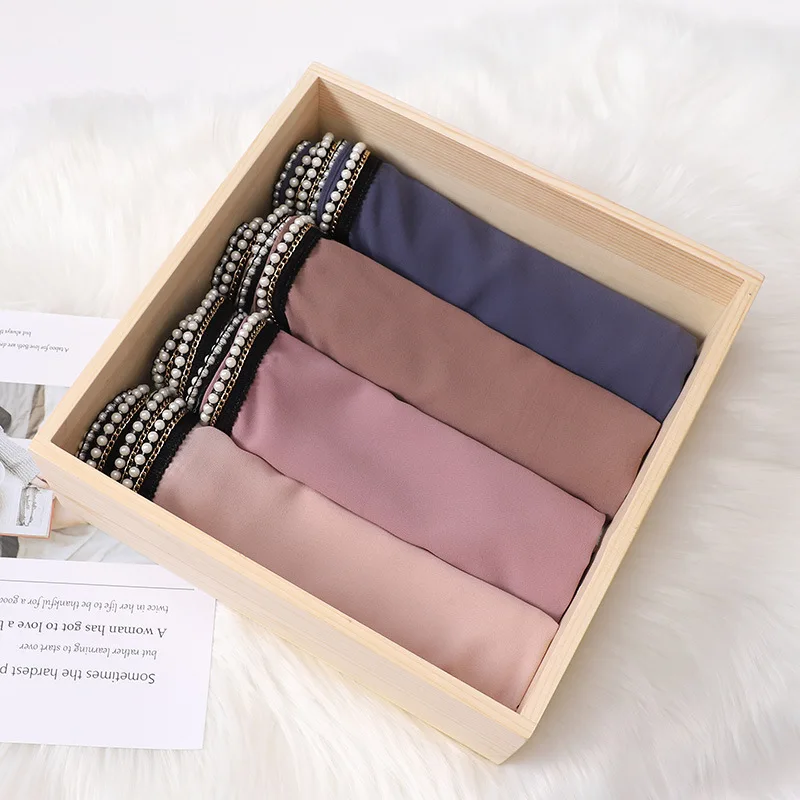 New Style Malaysia Indonesia Muslim Hijabs Pearl Chain Edge Bubble Chiffon Scarf Shawls for Women Hijab 2021