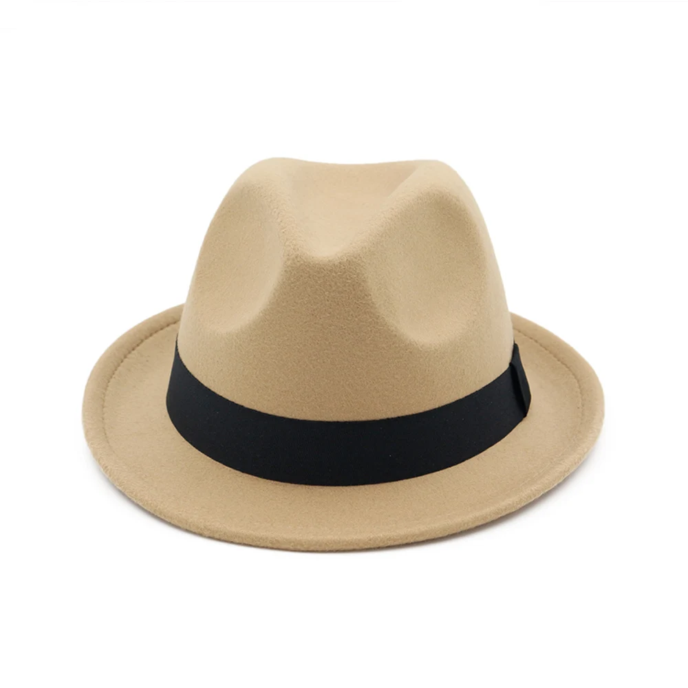 Formal Wear Felt Fedora Hat Boys Dome Hat Winter Girls Casual English Hat
