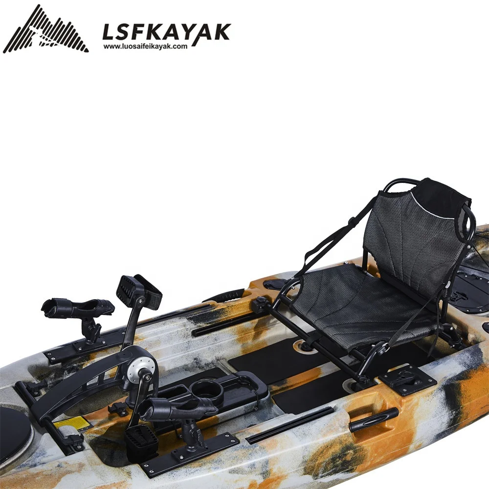 Ножная педаль LSF 10 футов, каяк с сиденьем и рыболовными аксессуарами с педальным приводом, рыболовный каяк