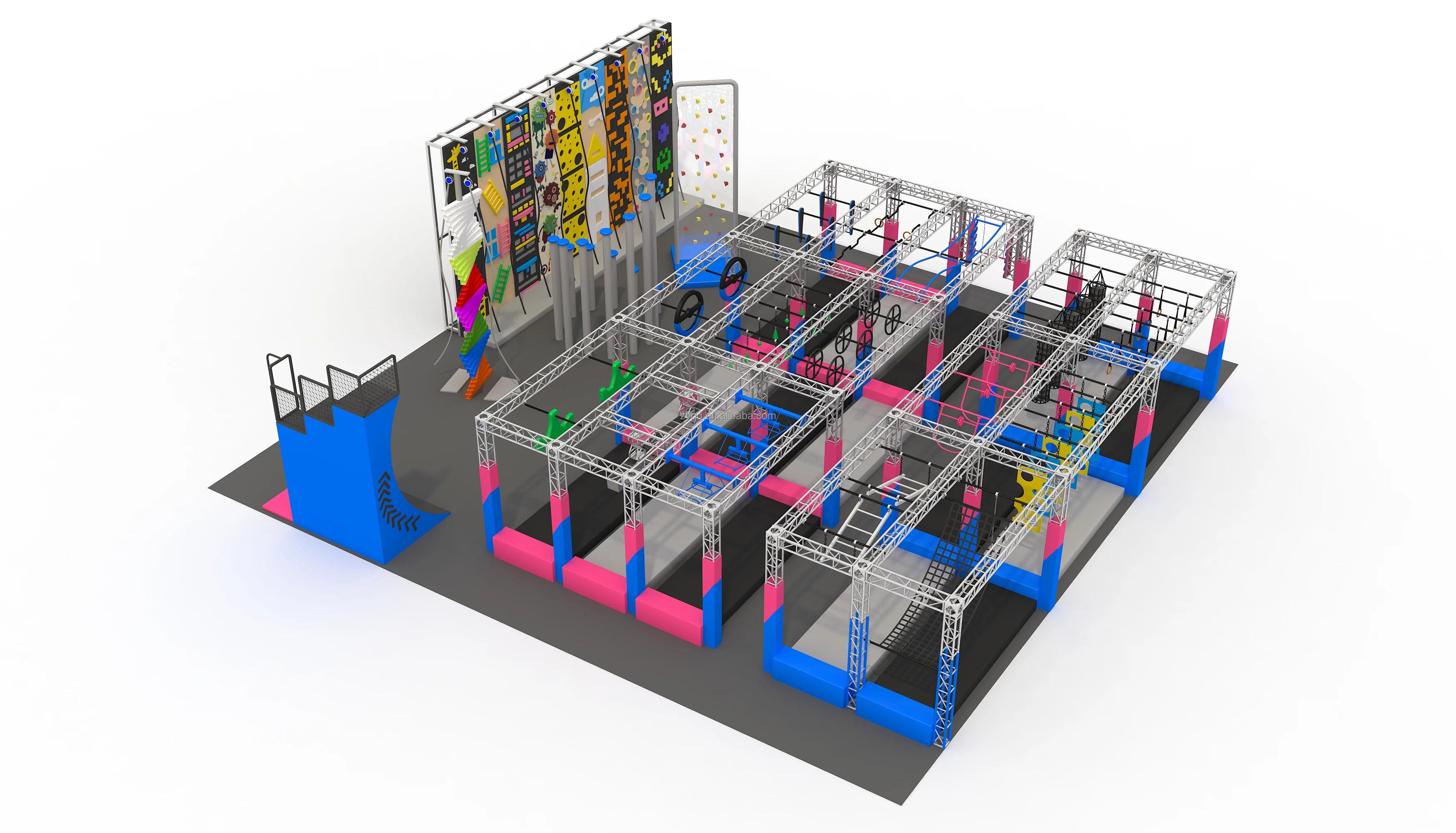 Hot Sale Different Style Kids Ninja Course Indoor Playground Equipment Ninja Warrior Obstacle Course